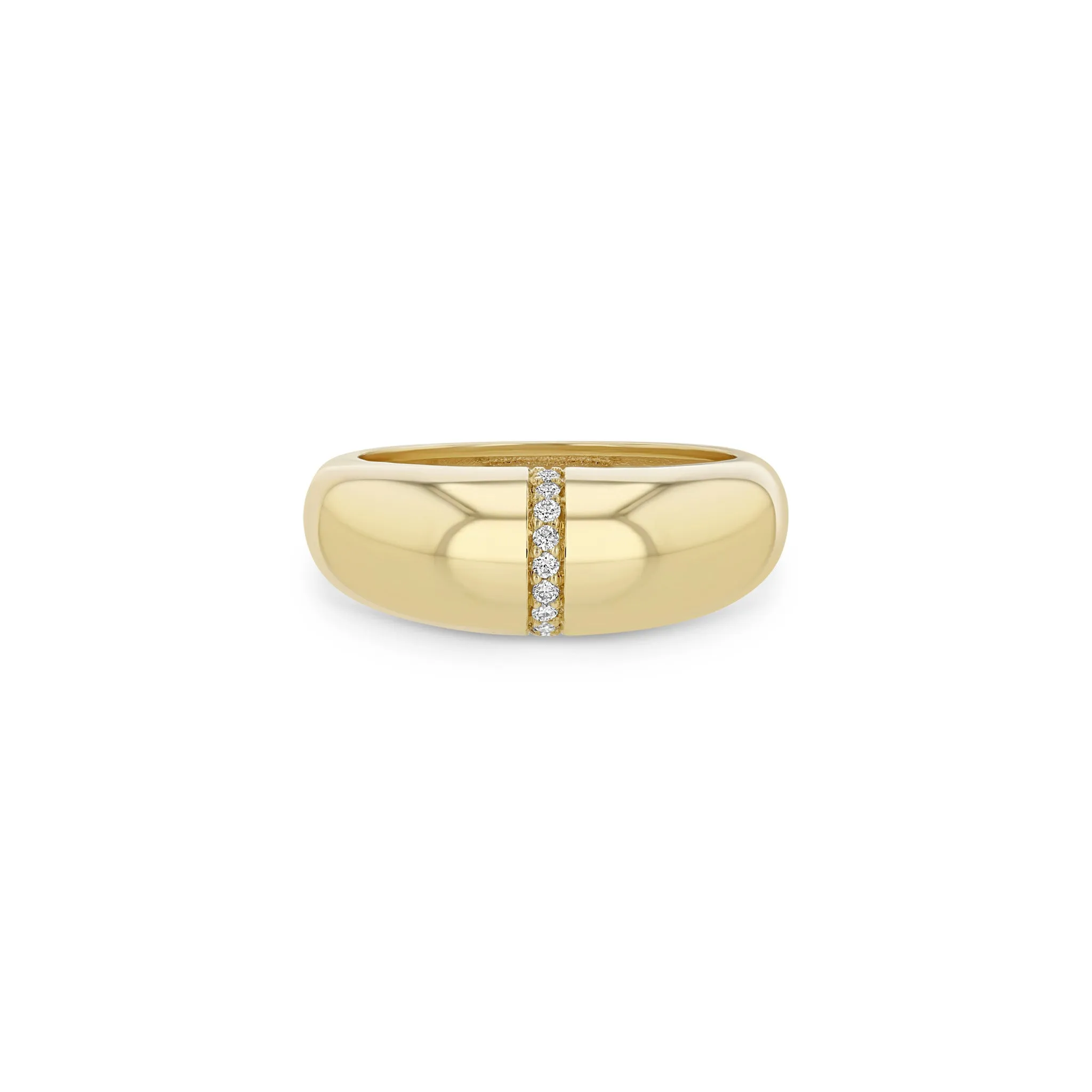 14k Pavé Diamond Line Small Aura Ring sold by Zoe Chicco