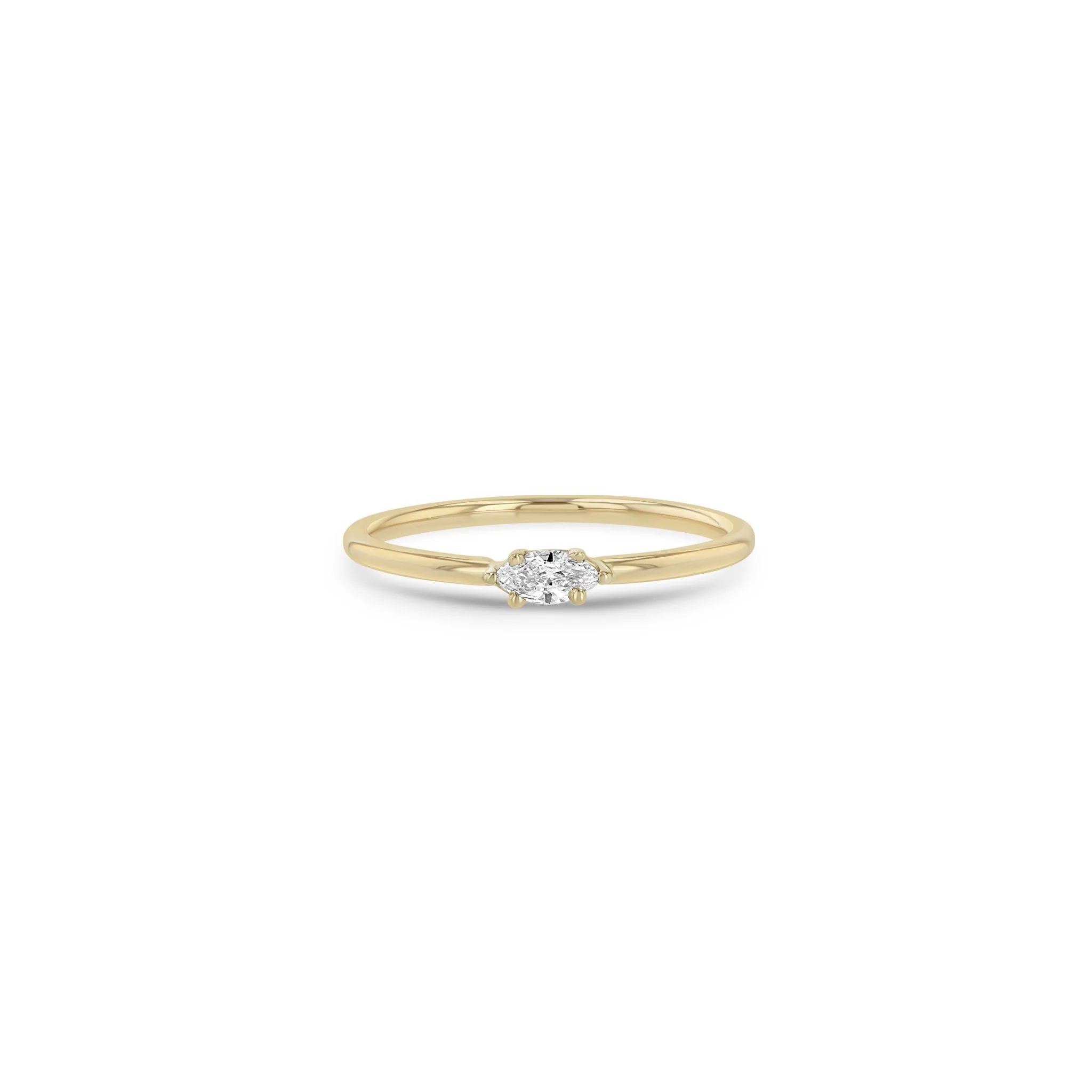 14k Marquise Diamond Thick Band Ring sold by Zoe Chicco