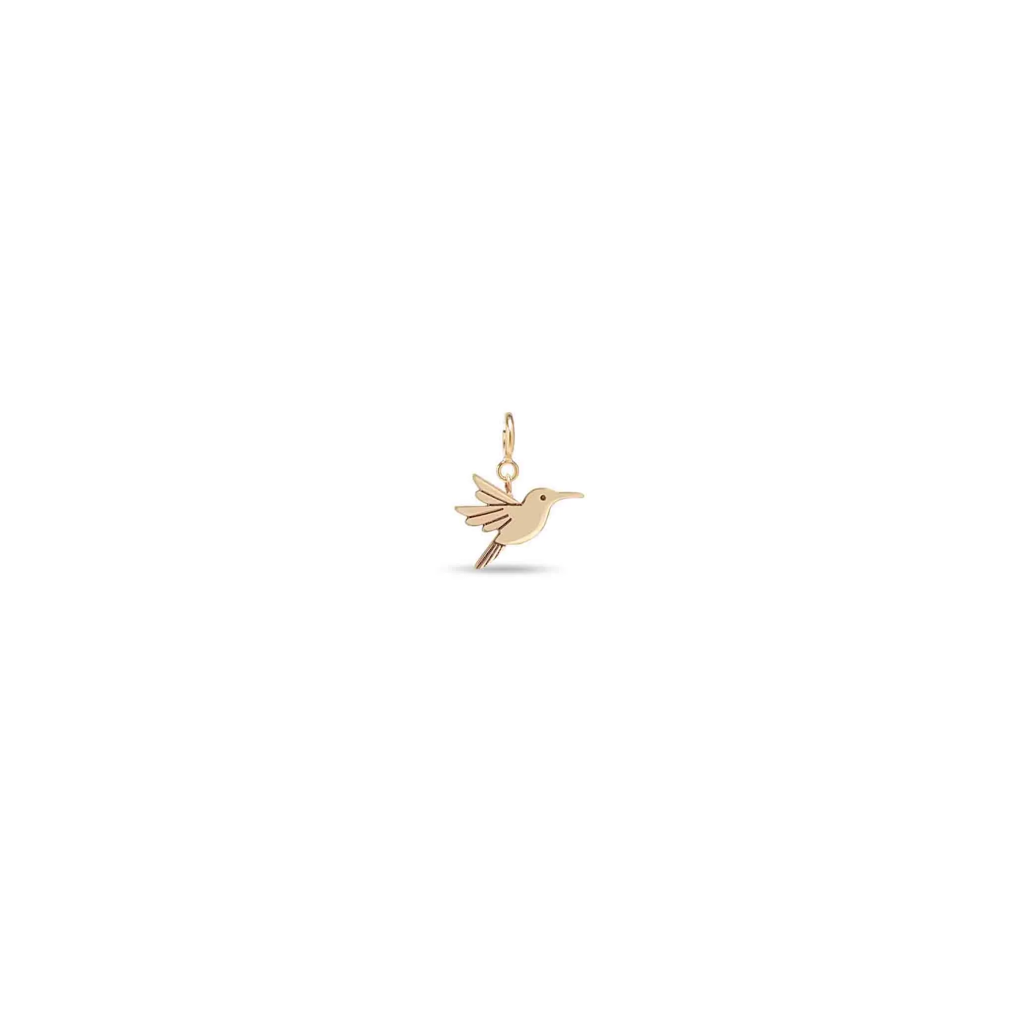 14k Single Midi Bitty Hummingbird Charm sold by Zoe Chicco product image thumbnail 5