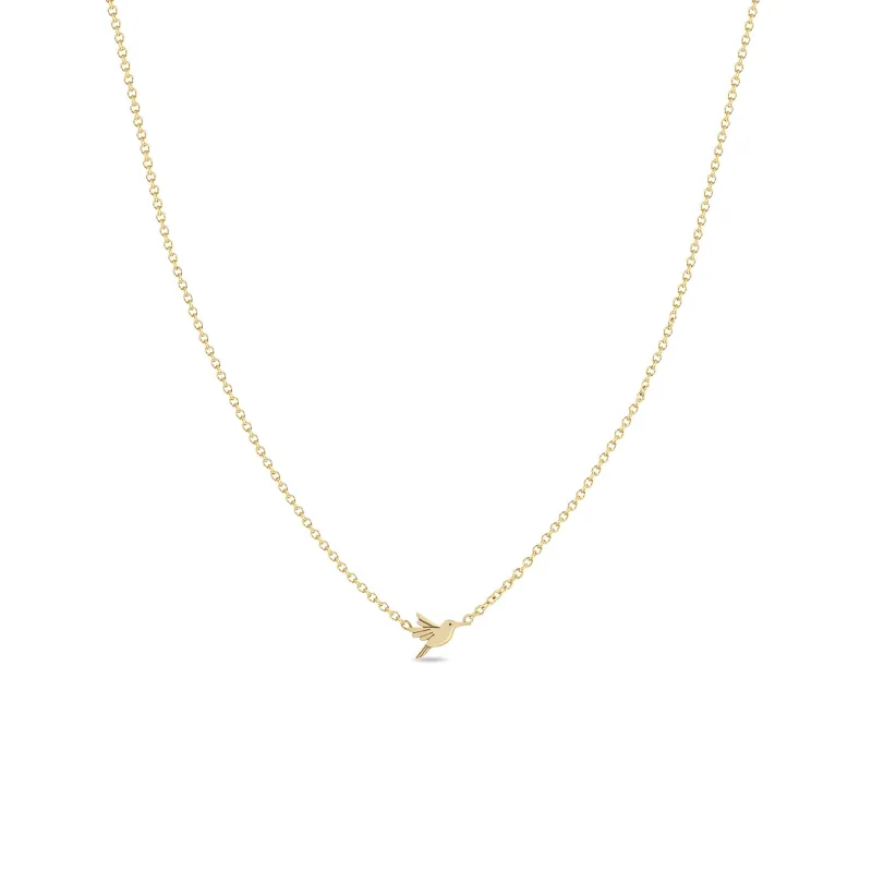14k Itty Bitty Hummingbird Necklace sold by Zoe Chicco