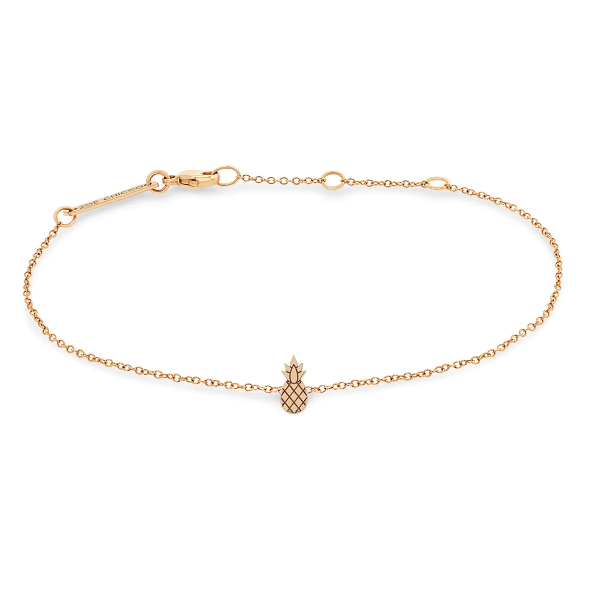 14k Itty Bitty Pineapple Bracelet sold by Zoe Chicco product image thumbnail 2