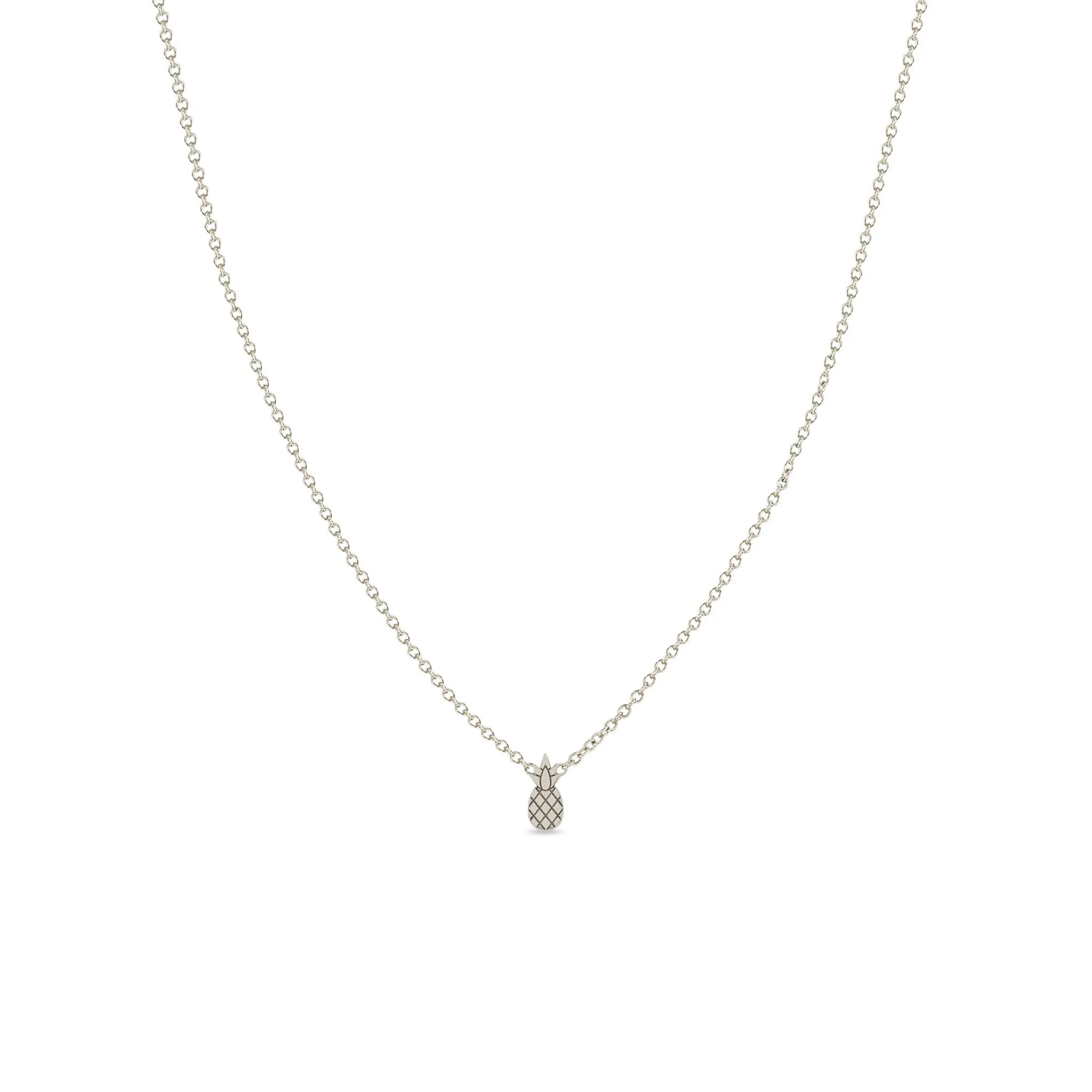 14k Itty Bitty Pineapple Necklace sold by Zoe Chicco product image thumbnail 3