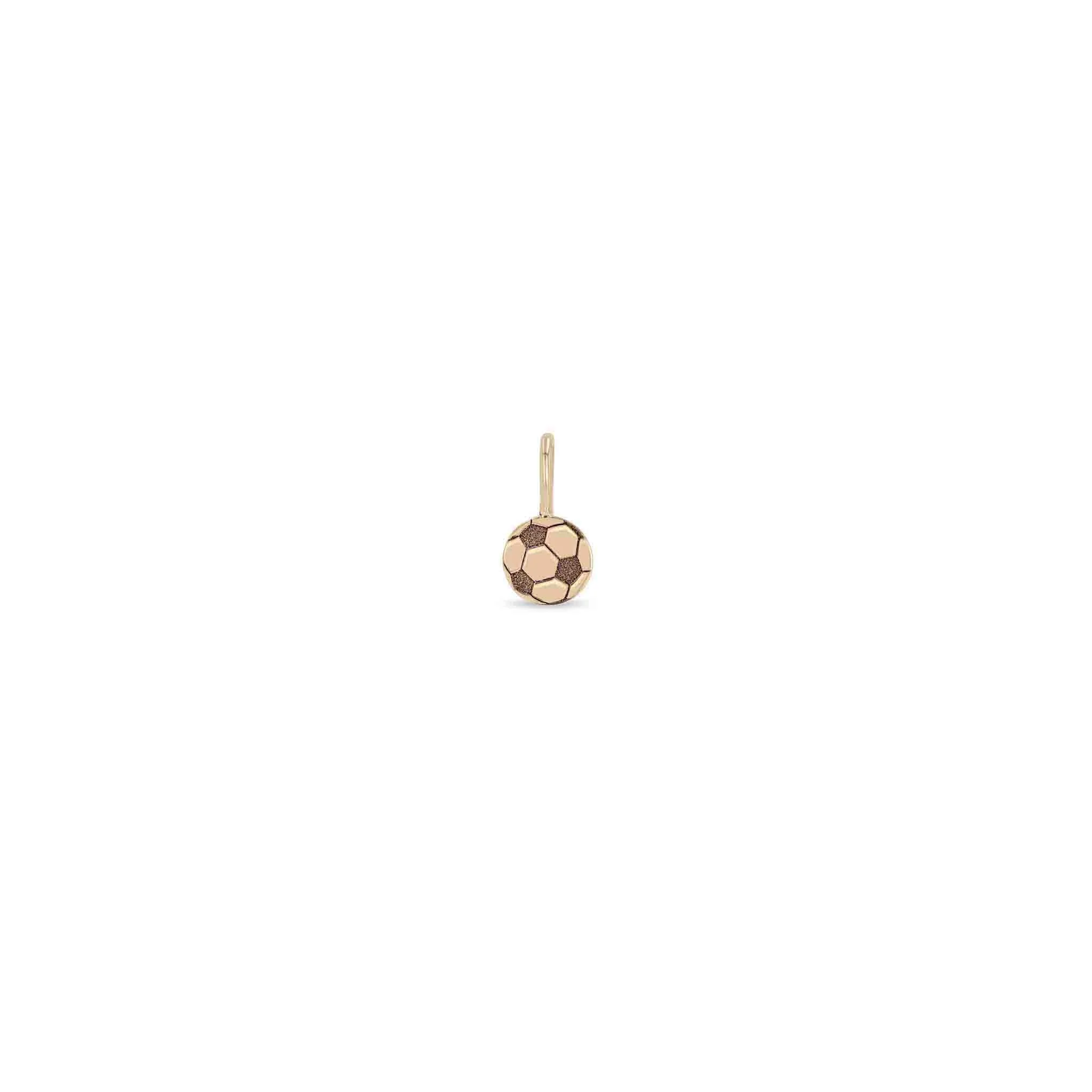 14k Single Midi Bitty Soccer Ball Charm sold by Zoe Chicco product image thumbnail 2