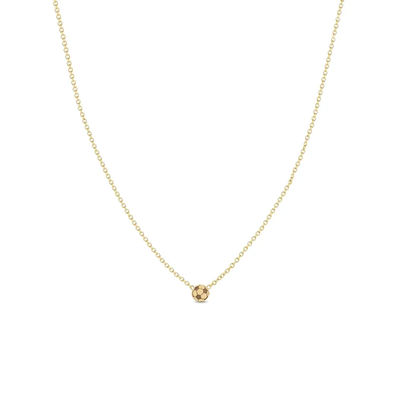 14k Itty Bitty Soccer Ball Necklace sold by Zoe Chicco