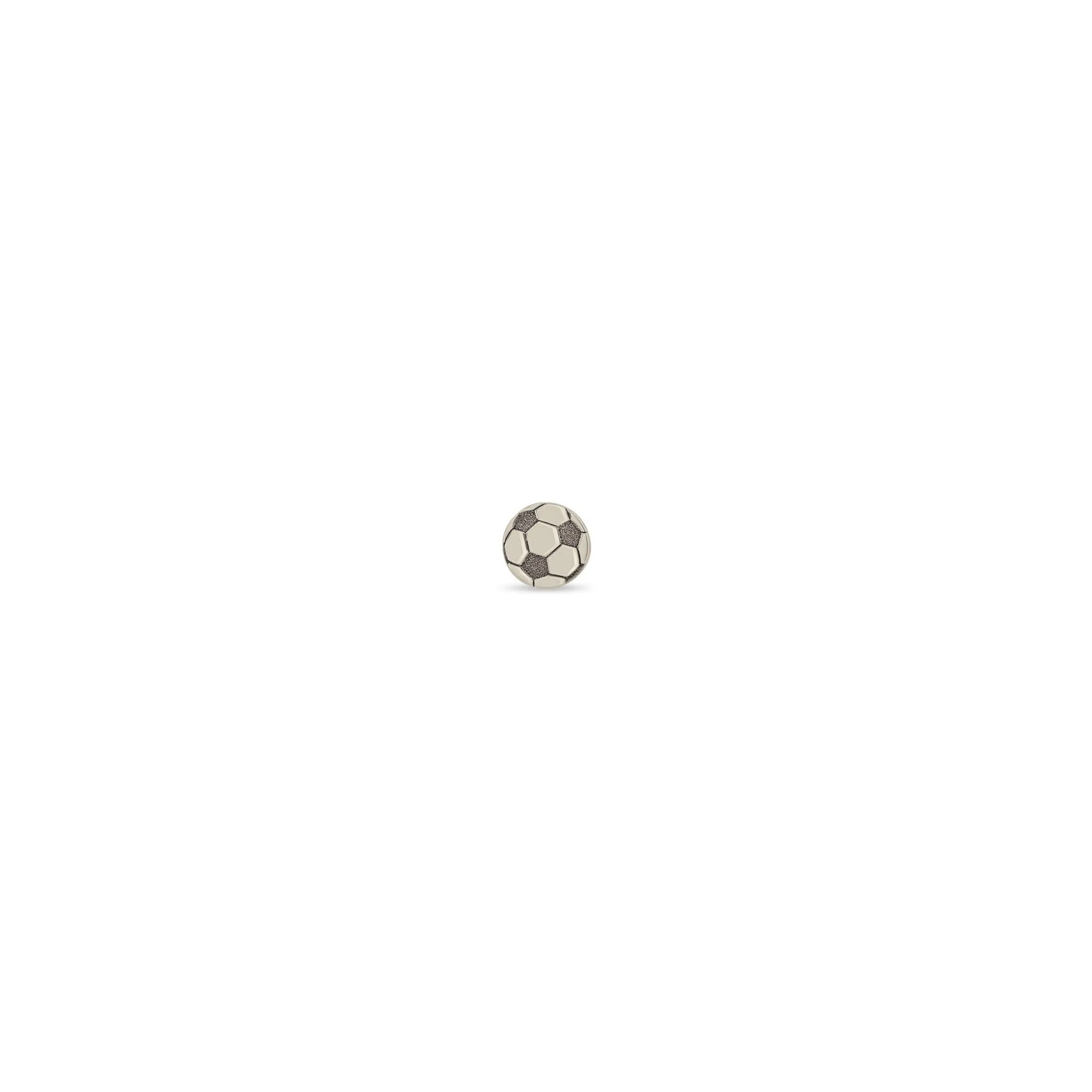 14k Itty Bitty Soccer Ball Stud sold by Zoe Chicco product image thumbnail 3