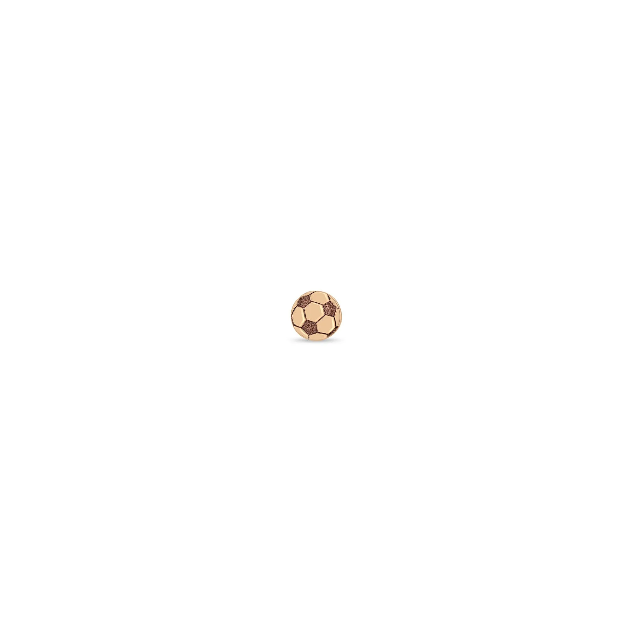 14k Itty Bitty Soccer Ball Stud sold by Zoe Chicco product image thumbnail 2