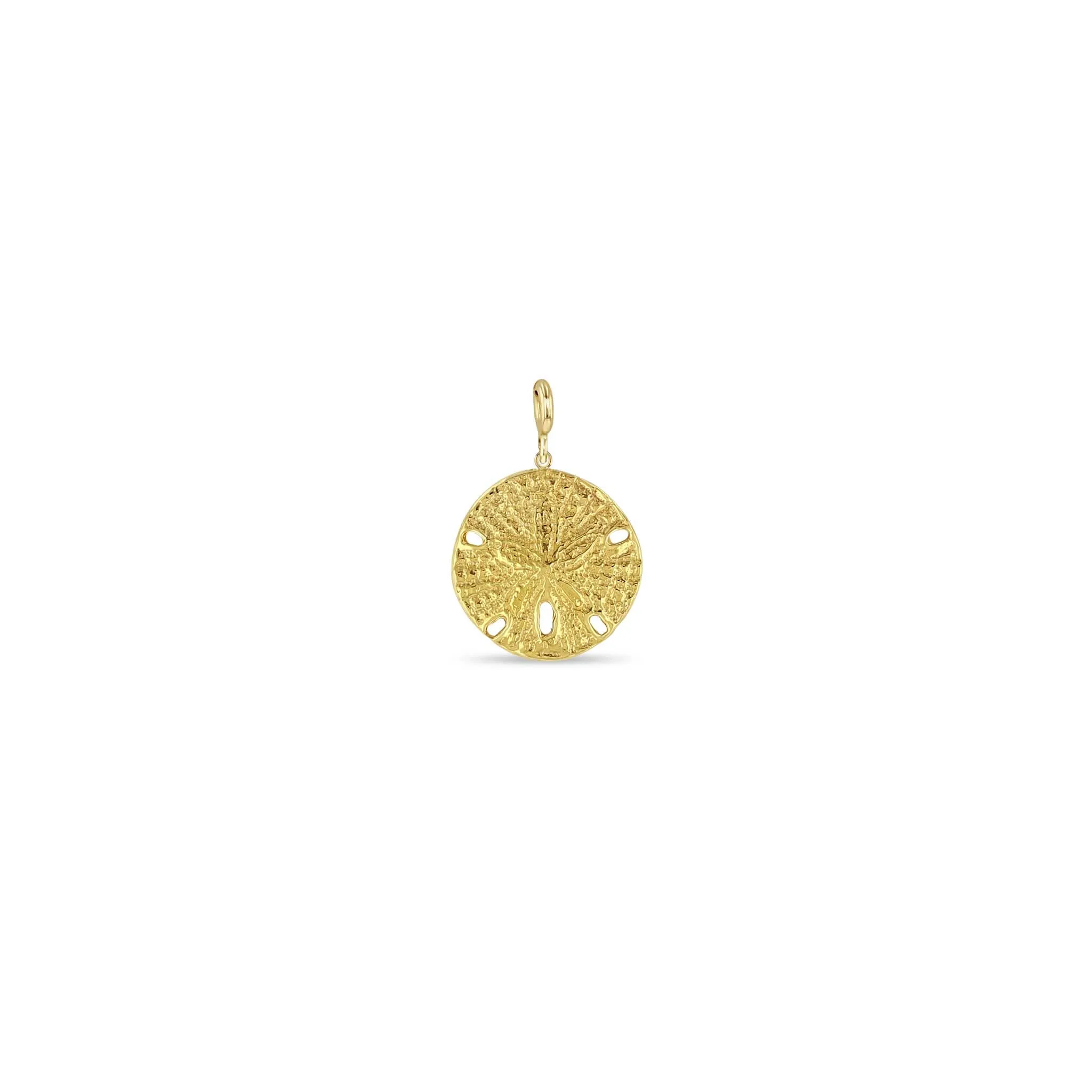 14k Single Sand Dollar Charm Pendant sold by Zoe Chicco product image thumbnail 5