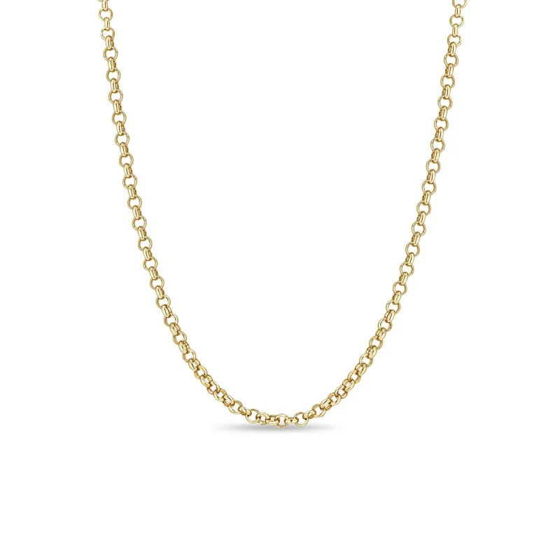 14k Gold Medium Rolo Chain Necklace sold by Zoe Chicco