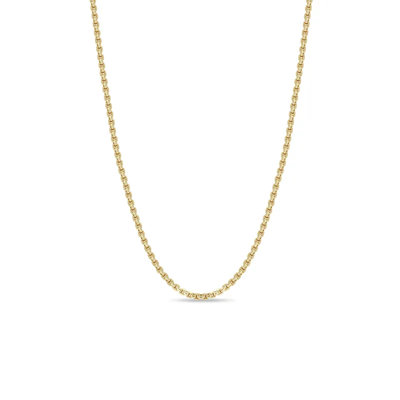 14k Gold Small Box Chain Necklace sold by Zoe Chicco