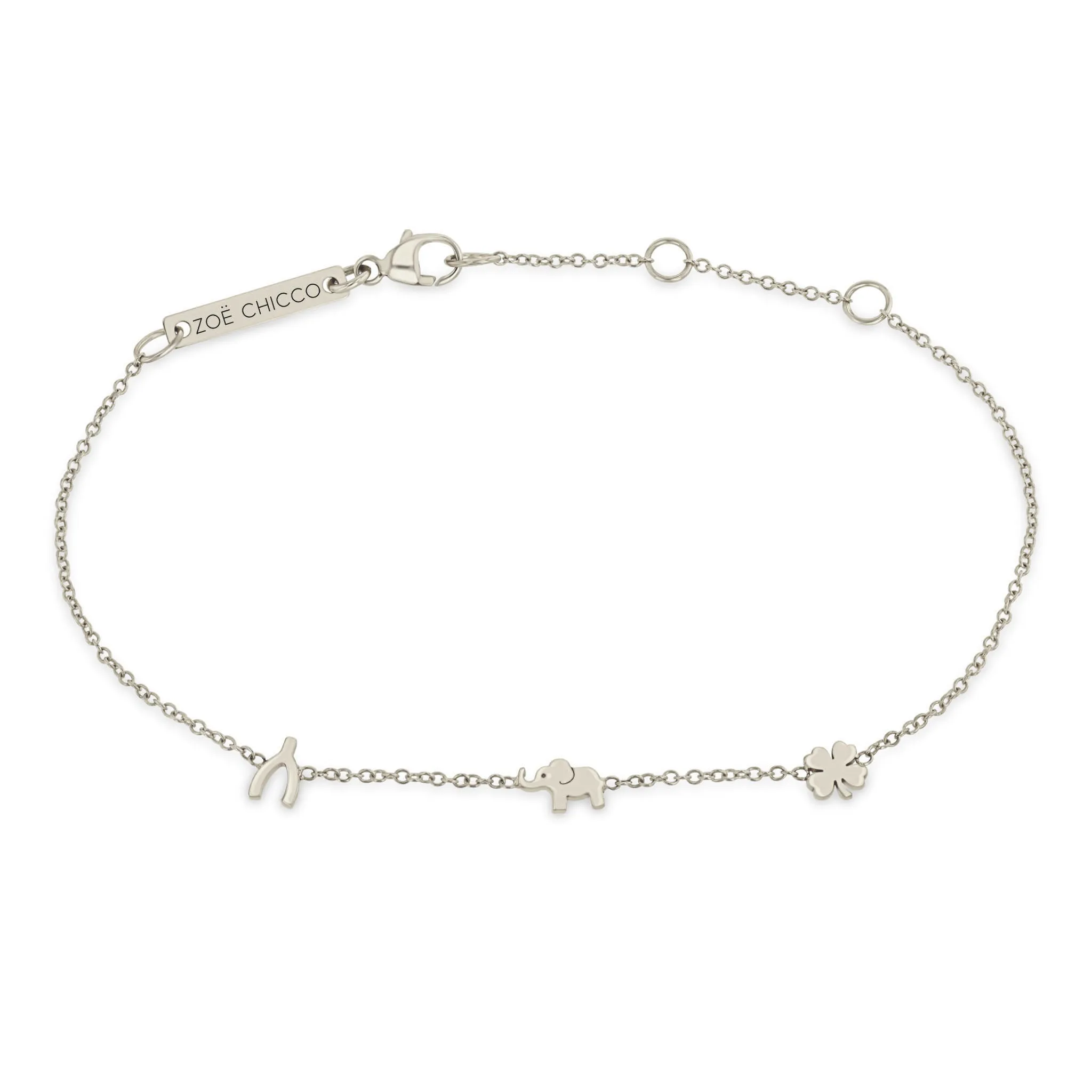 14k Itty Bitty Luck Station Bracelet sold by Zoe Chicco product image thumbnail 3