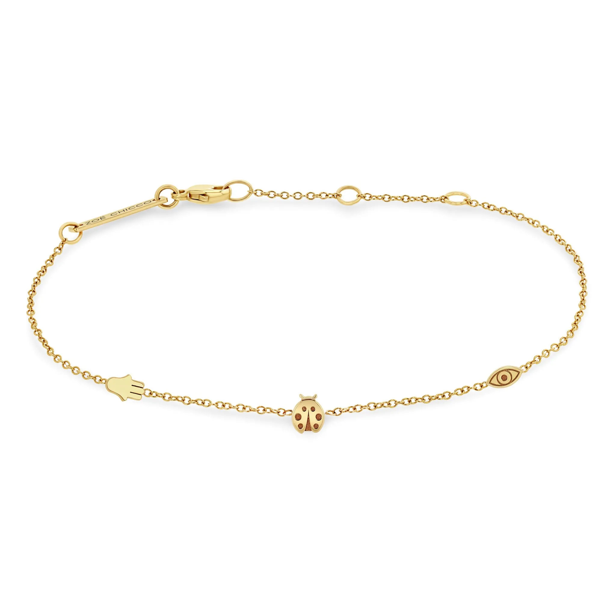 14k Itty Bitty Protection Station Bracelet sold by Zoe Chicco