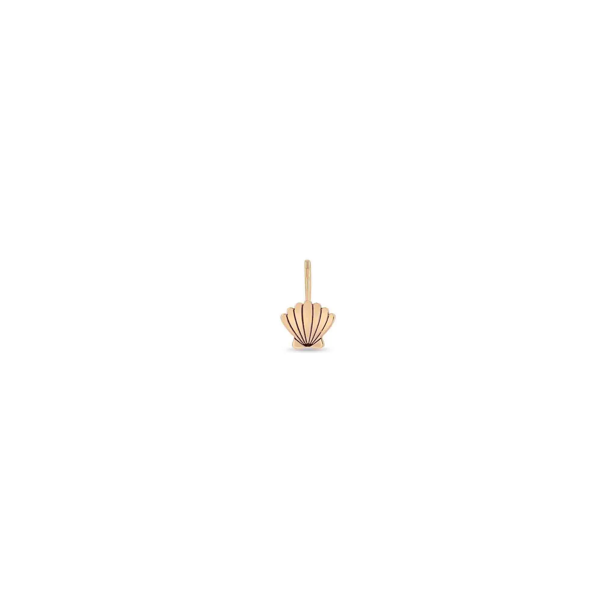 14k Single Midi Bitty Seashell Charm sold by Zoe Chicco product image thumbnail 3