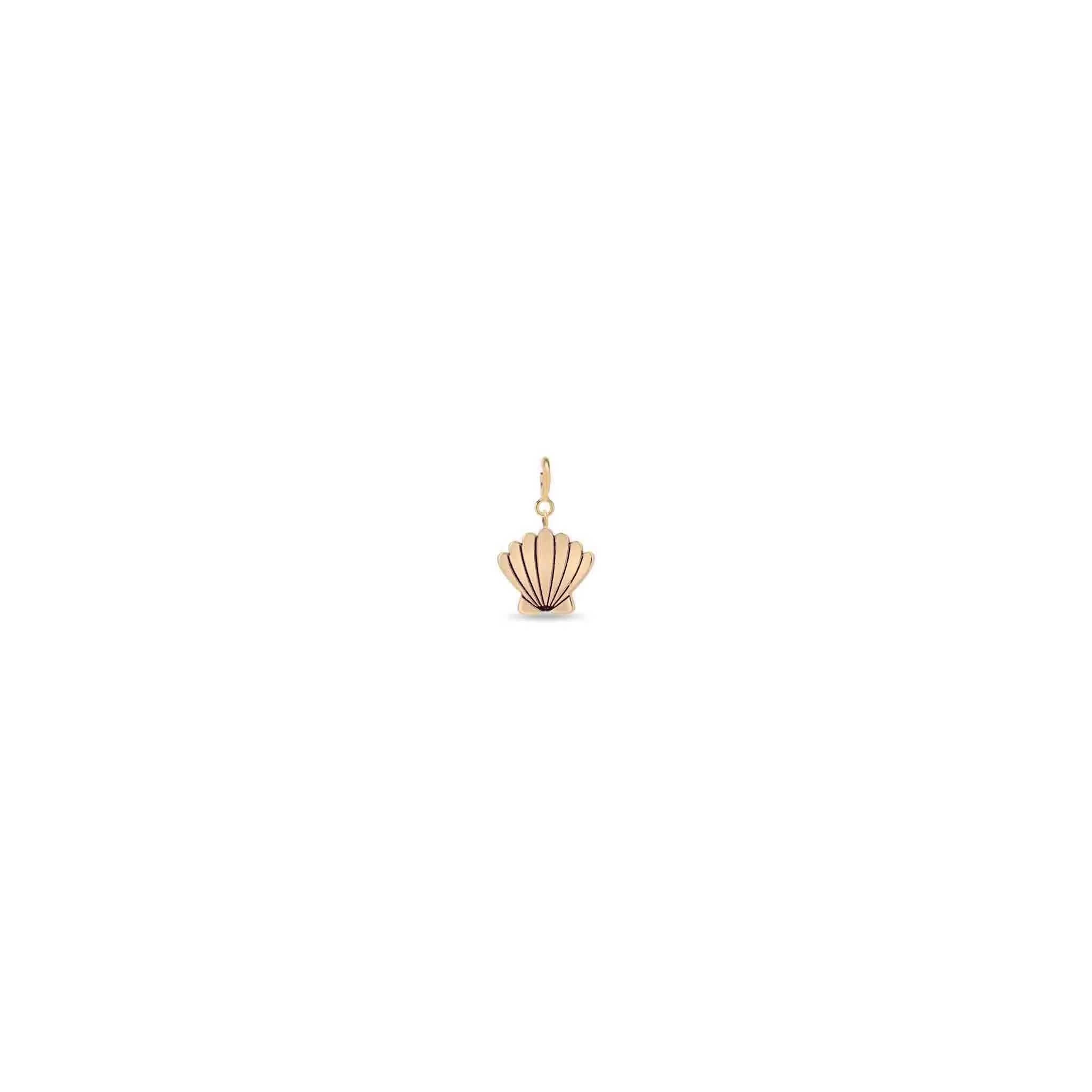 14k Single Midi Bitty Seashell Charm sold by Zoe Chicco product image thumbnail 4