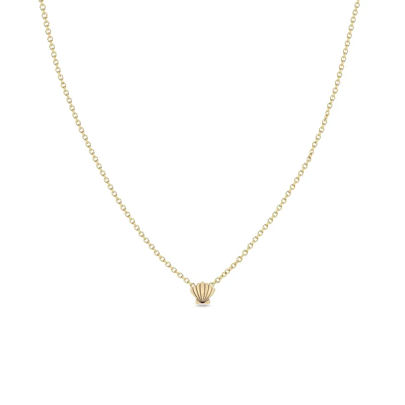 14k Itty Bitty Seashell Necklace sold by Zoe Chicco