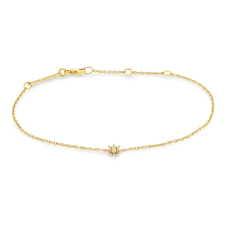 14k Itty Bitty Lotus Bracelet sold by Zoe Chicco