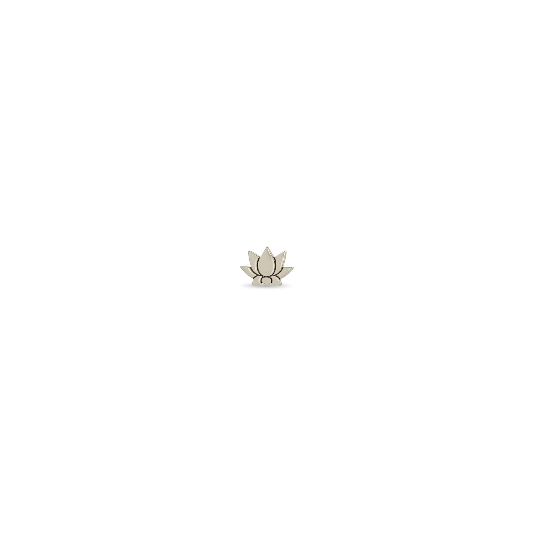 14k Itty Bitty Lotus Stud sold by Zoe Chicco product image thumbnail 3