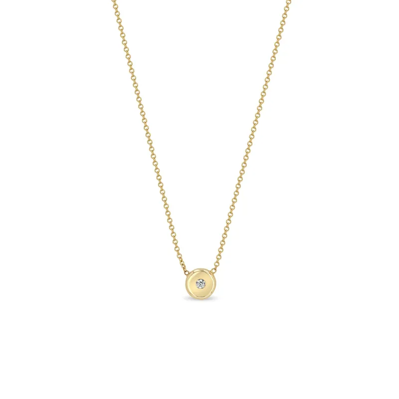 14k Diamond Nugget Necklace sold by Zoe Chicco