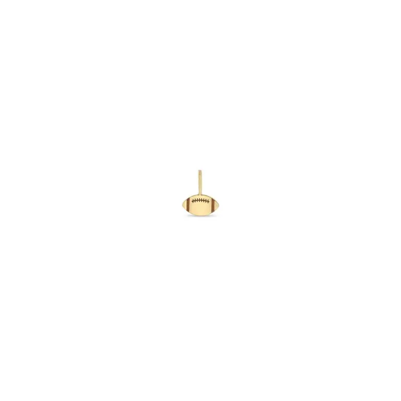 14k Single Midi Bitty Football Charm sold by Zoe Chicco