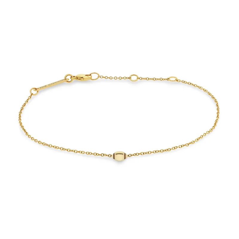14k Itty Bitty Football Bracelet sold by Zoe Chicco
