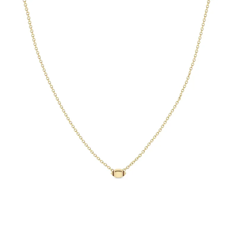 14k Itty Bitty Football Necklace sold by Zoe Chicco