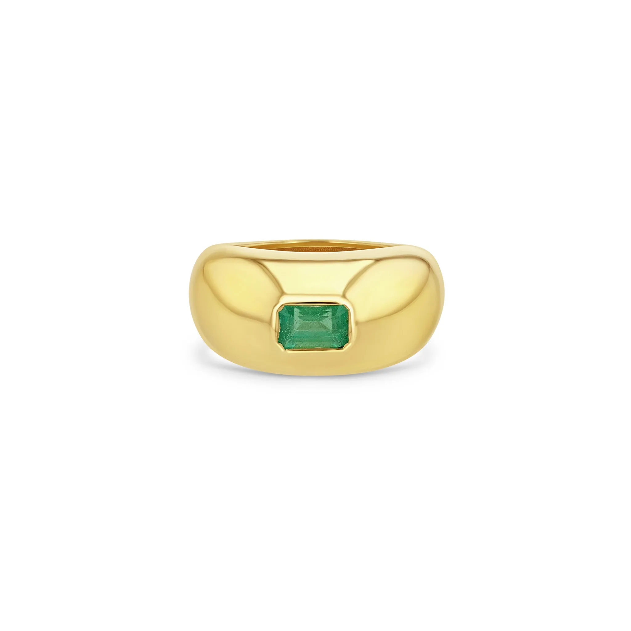 14k Emerald Cut Emerald Medium Aura Ring sold by Zoe Chicco