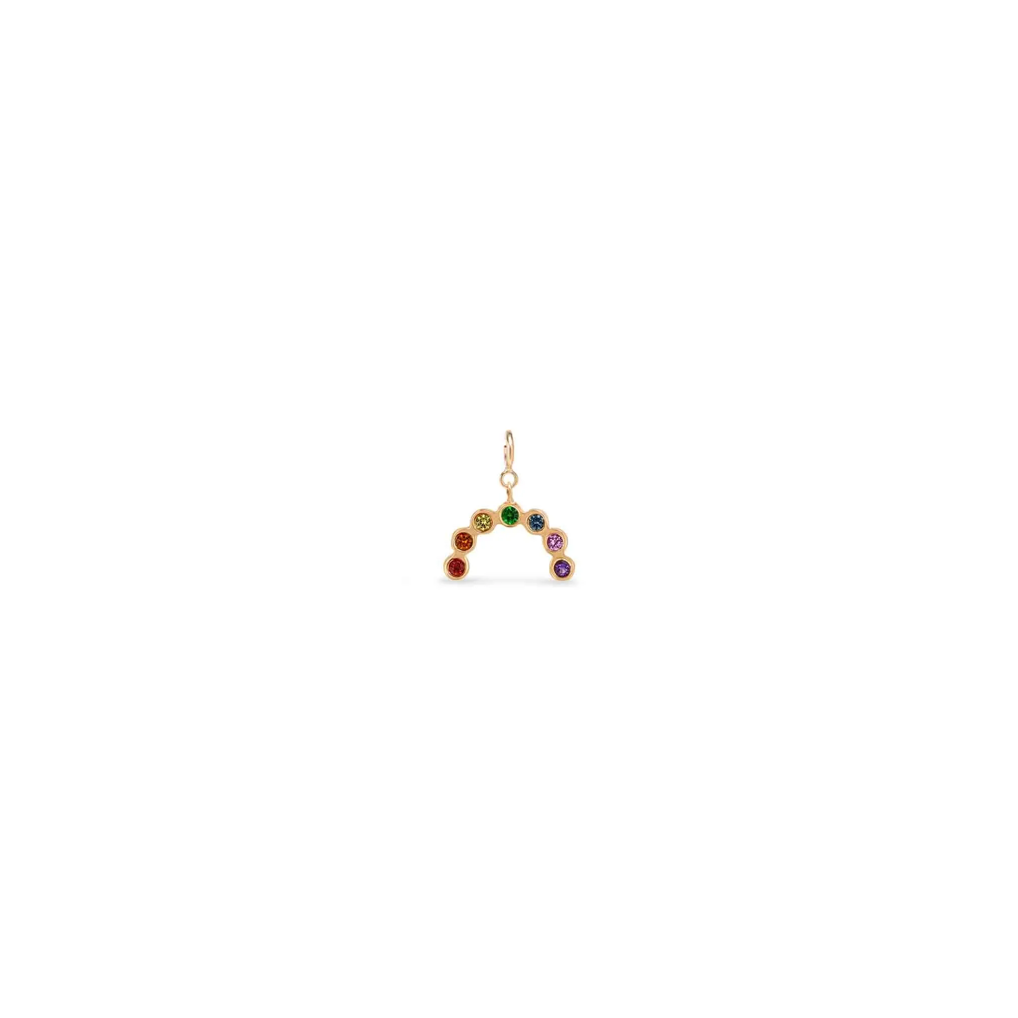 14k Single Rainbow Sapphire Arc Charm sold by Zoe Chicco product image thumbnail 5