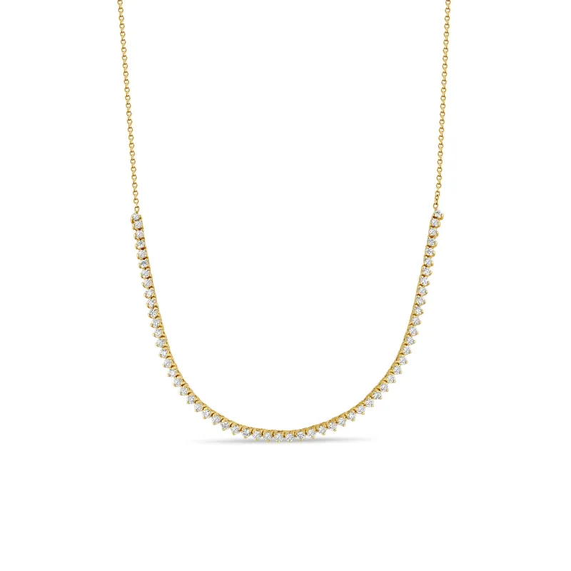 14k Diamond Tennis Segment Necklace sold by Zoe Chicco