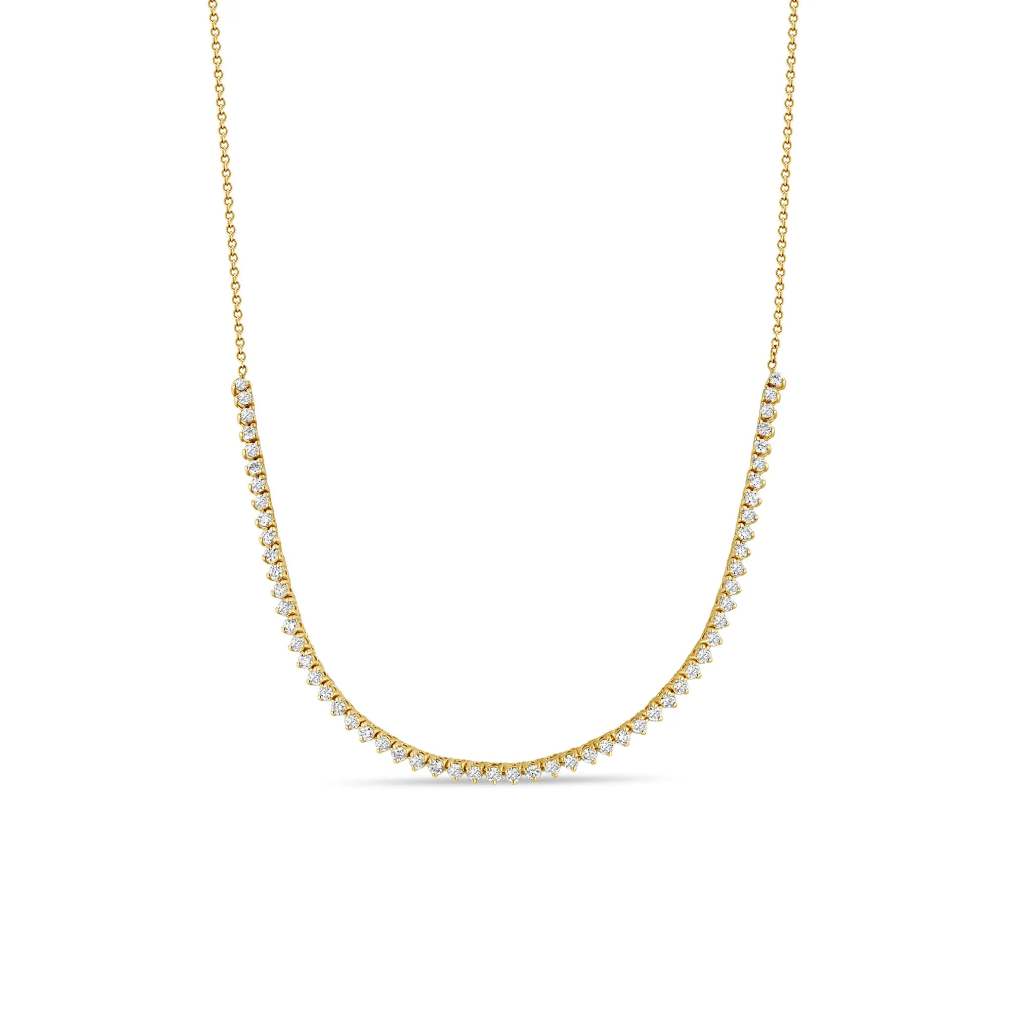 14k Diamond Tennis Segment Necklace sold by Zoe Chicco