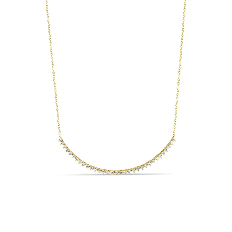 14k Diamond Tennis Short Segment Necklace sold by Zoe Chicco