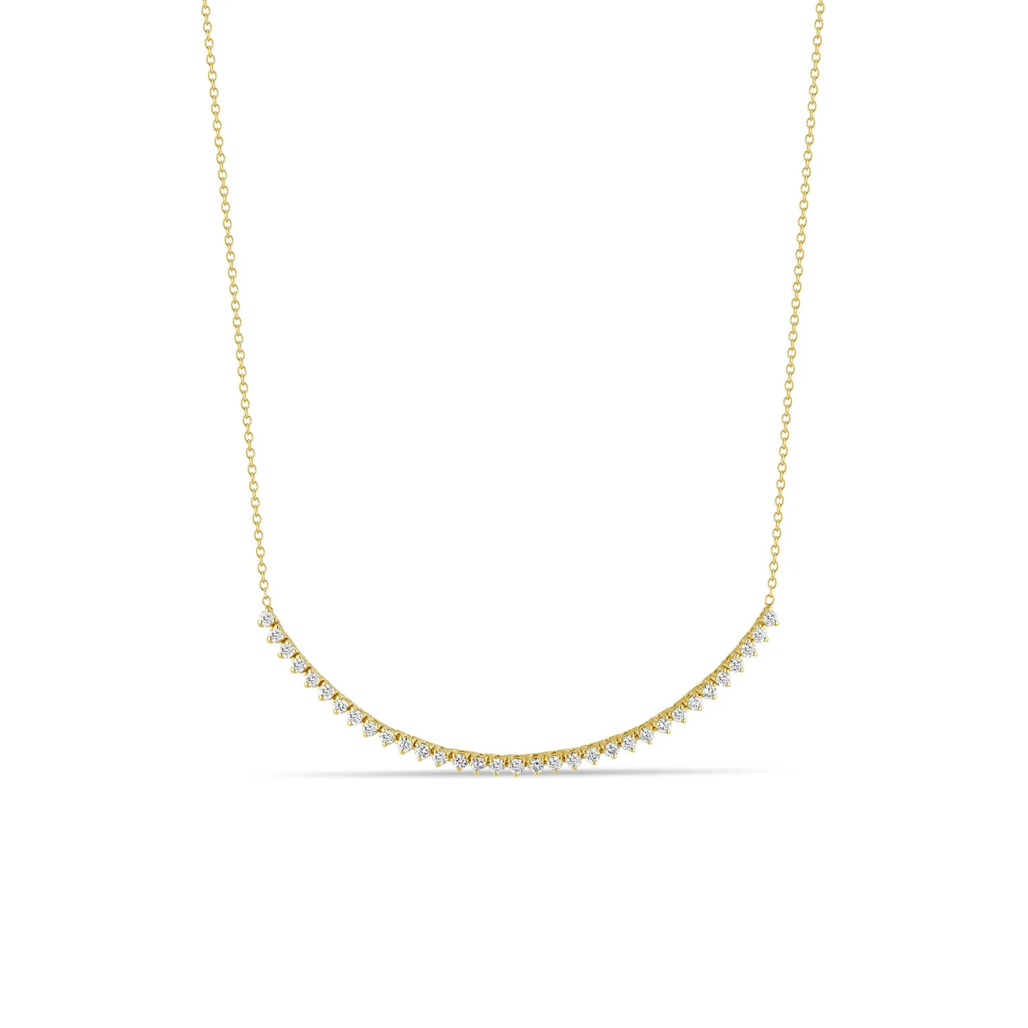 14k Diamond Tennis Short Segment Necklace sold by Zoe Chicco