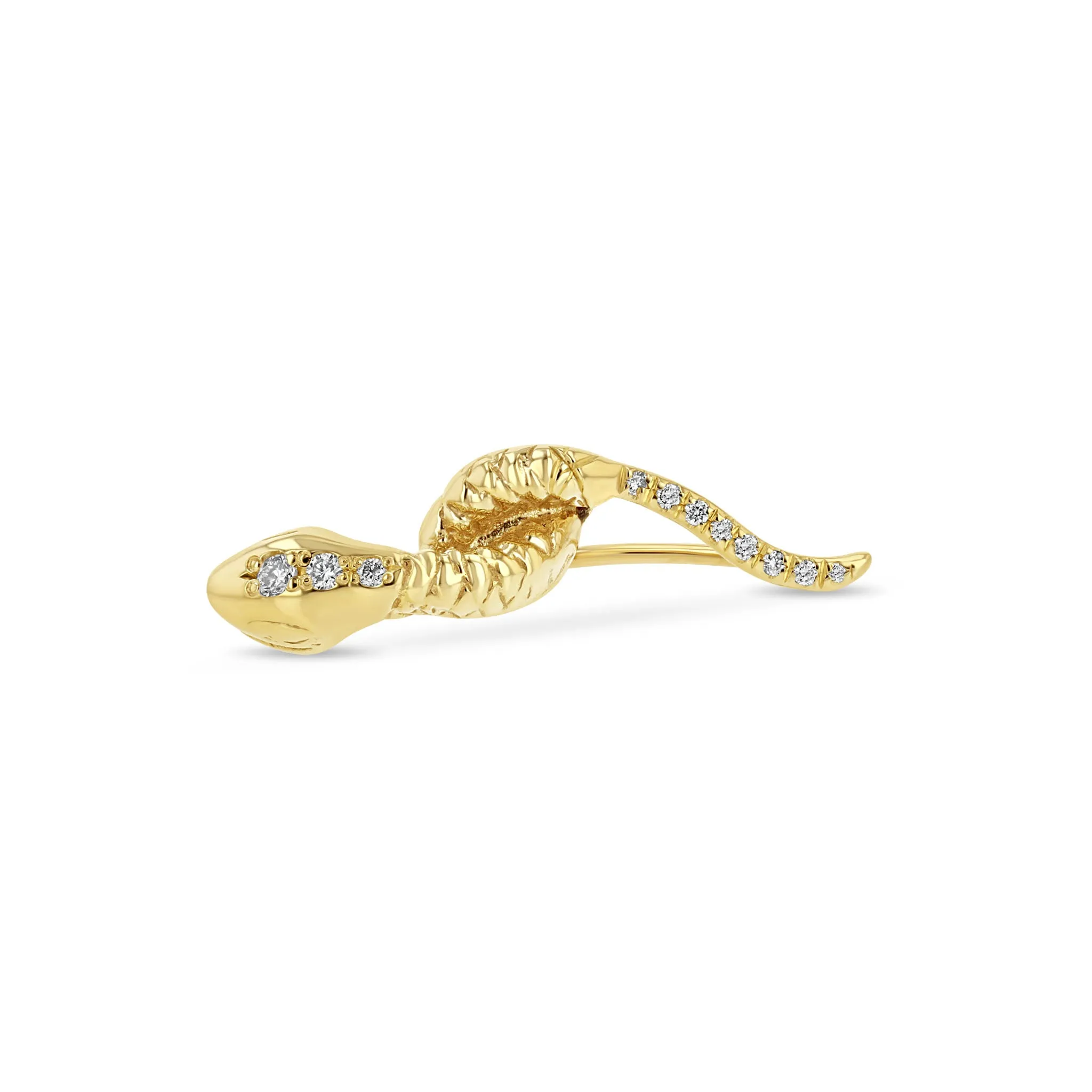 14k Pavé Diamond Snake Ear Shield sold by Zoe Chicco