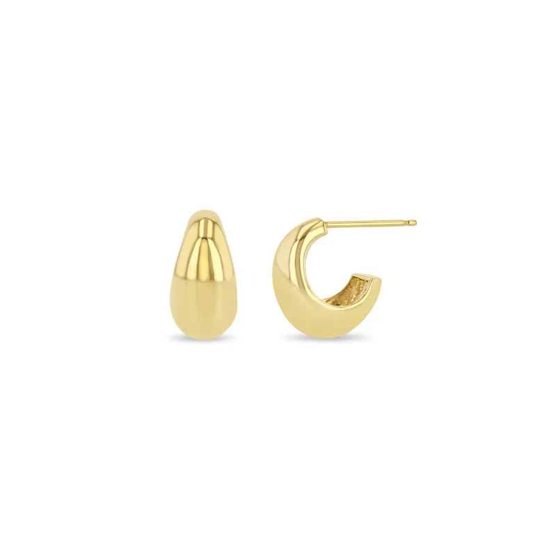 14k Gold Small Aura Huggie Hoops sold by Zoe Chicco