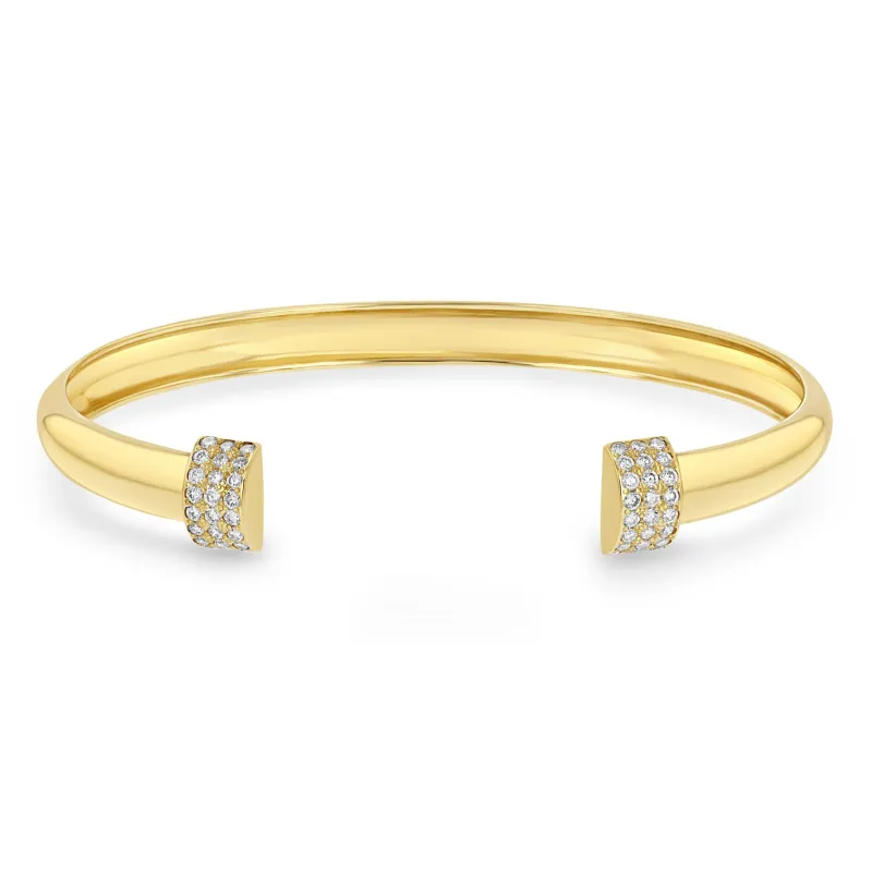 14k Pavé Diamond Door Knocker Cuff sold by Zoe Chicco
