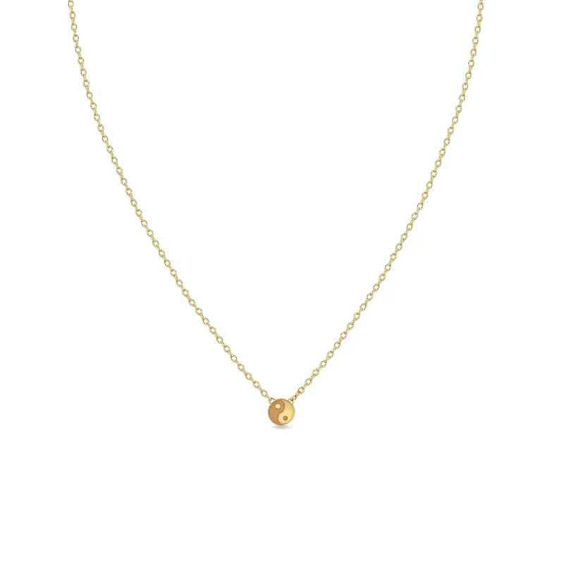 14k Itty Bitty Yin Yang Necklace sold by Zoe Chicco