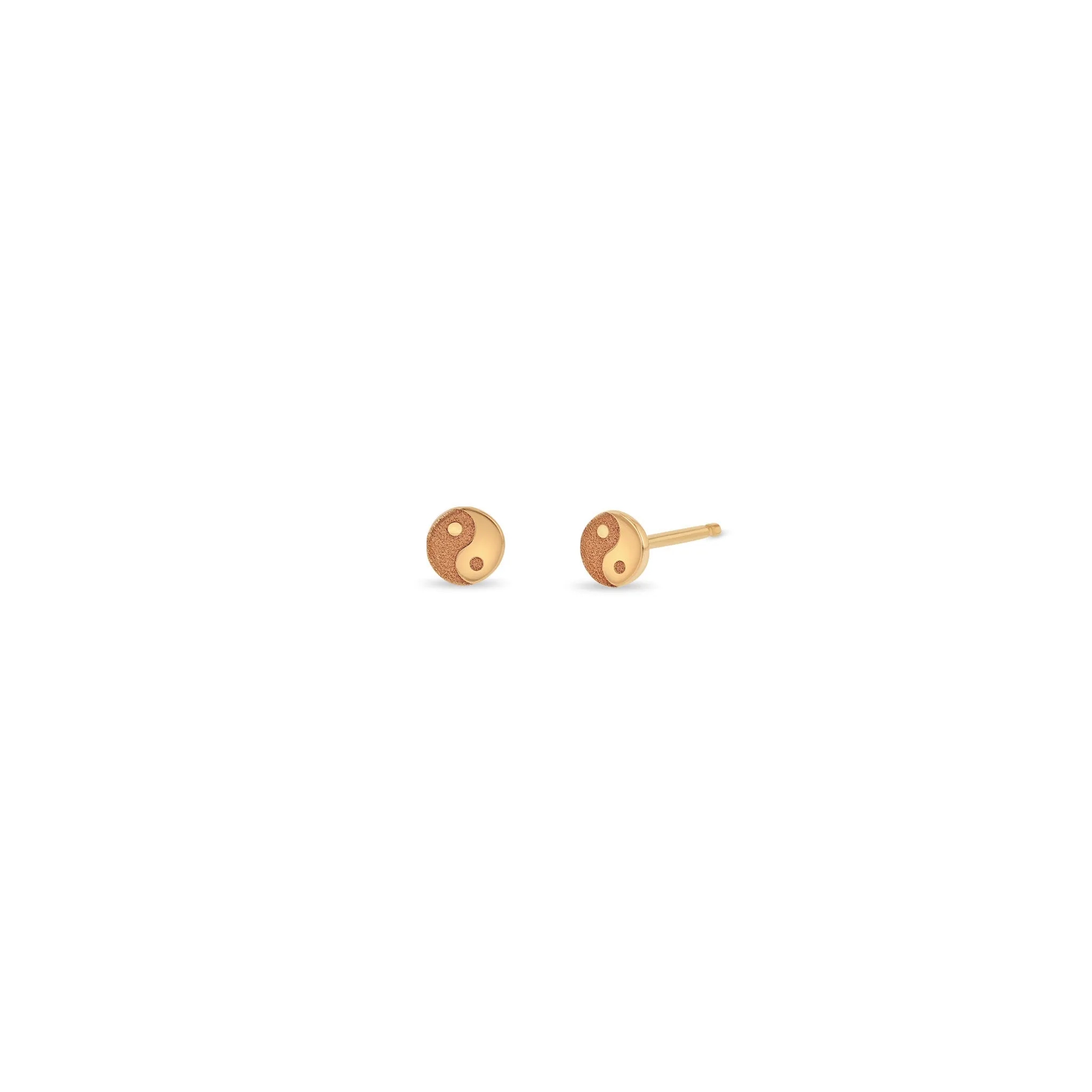 14k Itty Bitty Yin Yang Stud sold by Zoe Chicco product image thumbnail 5