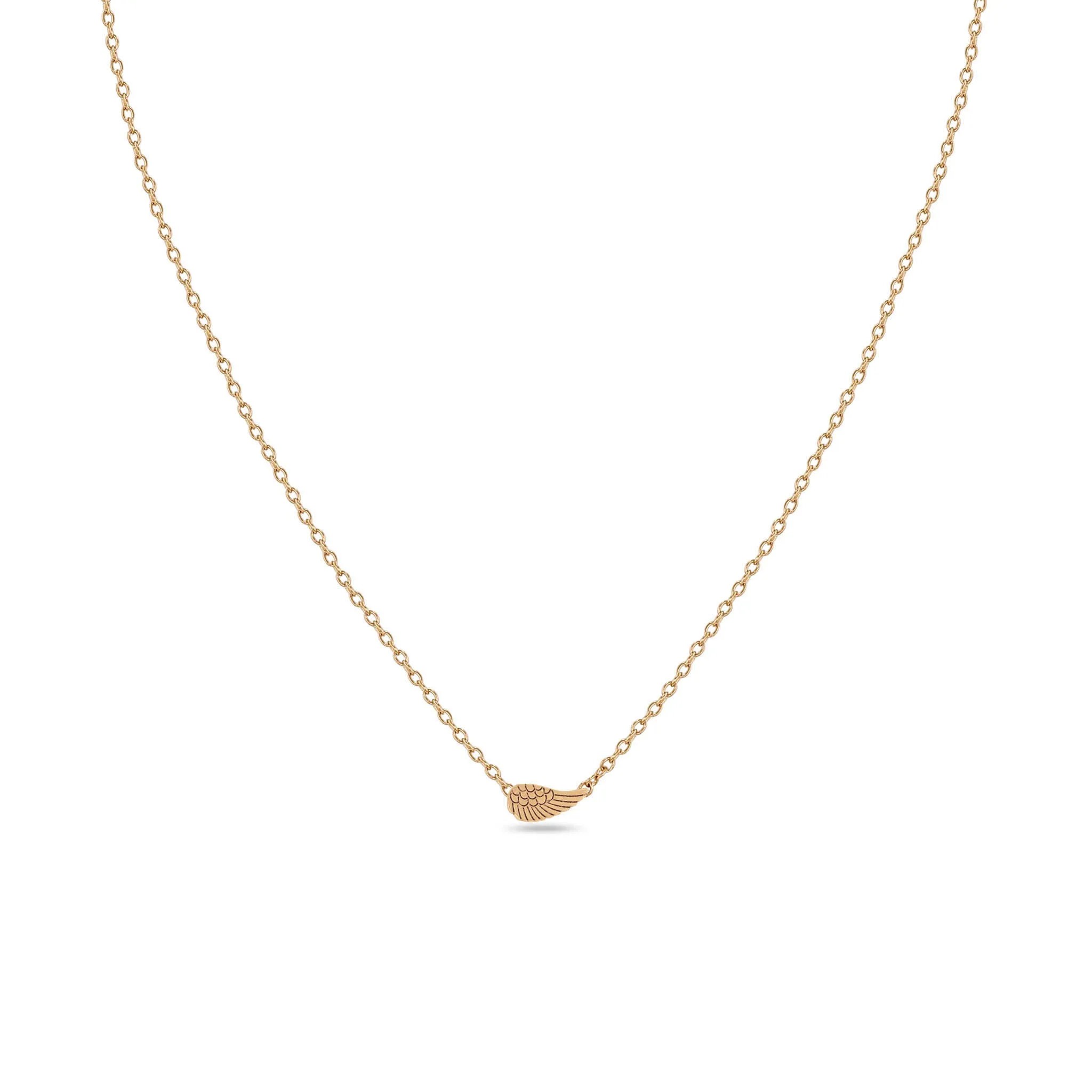 14k Itty Bitty Angel Wing Necklace sold by Zoe Chicco product image thumbnail 2
