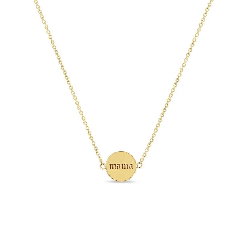 14k mama & boss Double-Sided Disc Necklace sold by Zoe Chicco