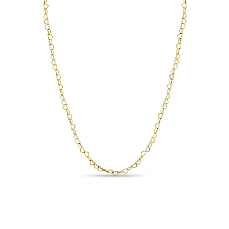 14k Gold Heart Link Necklace - SALE sold by Zoe Chicco