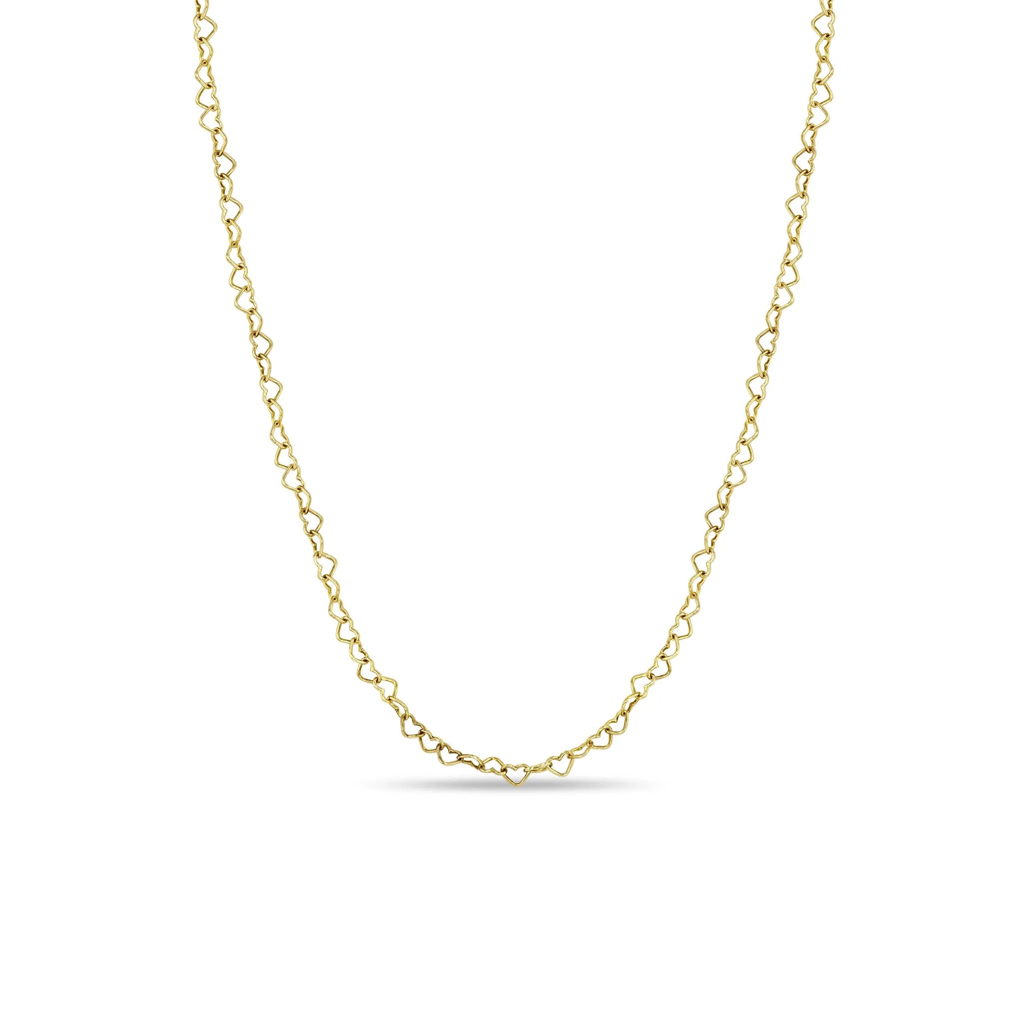 14k Gold Heart Link Necklace - SALE sold by Zoe Chicco