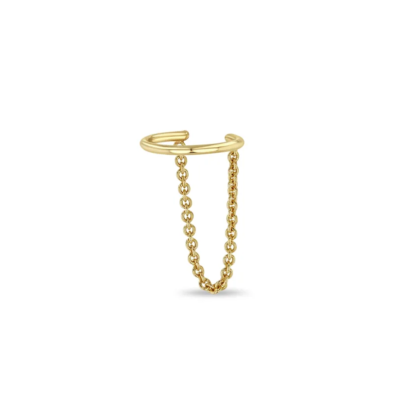 14k Gold Draped Chain Ear Cuff sold by Zoe Chicco