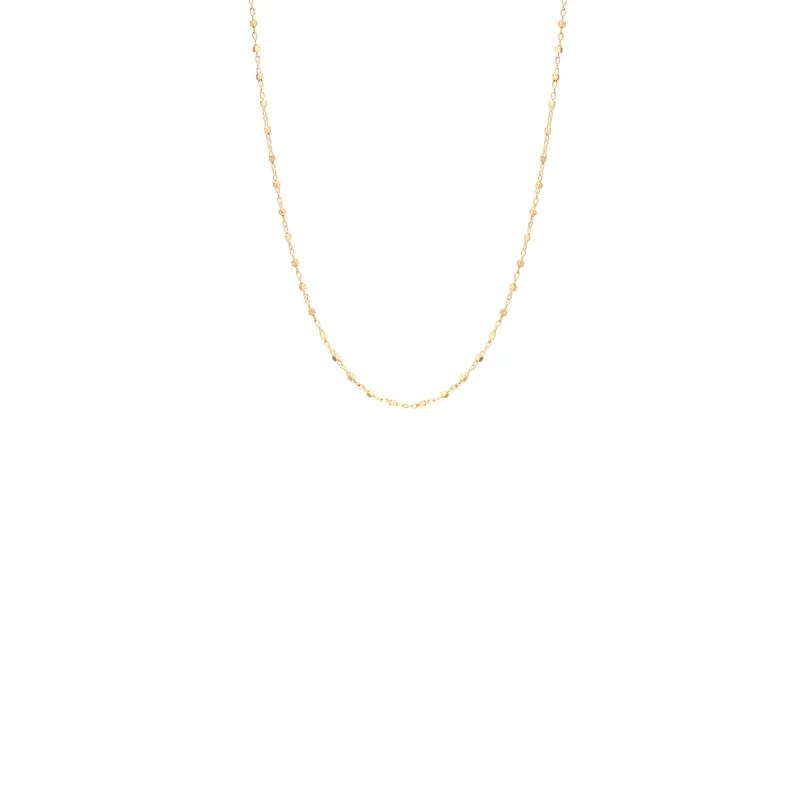 14k Square Bead Chain sold by Zoe Chicco