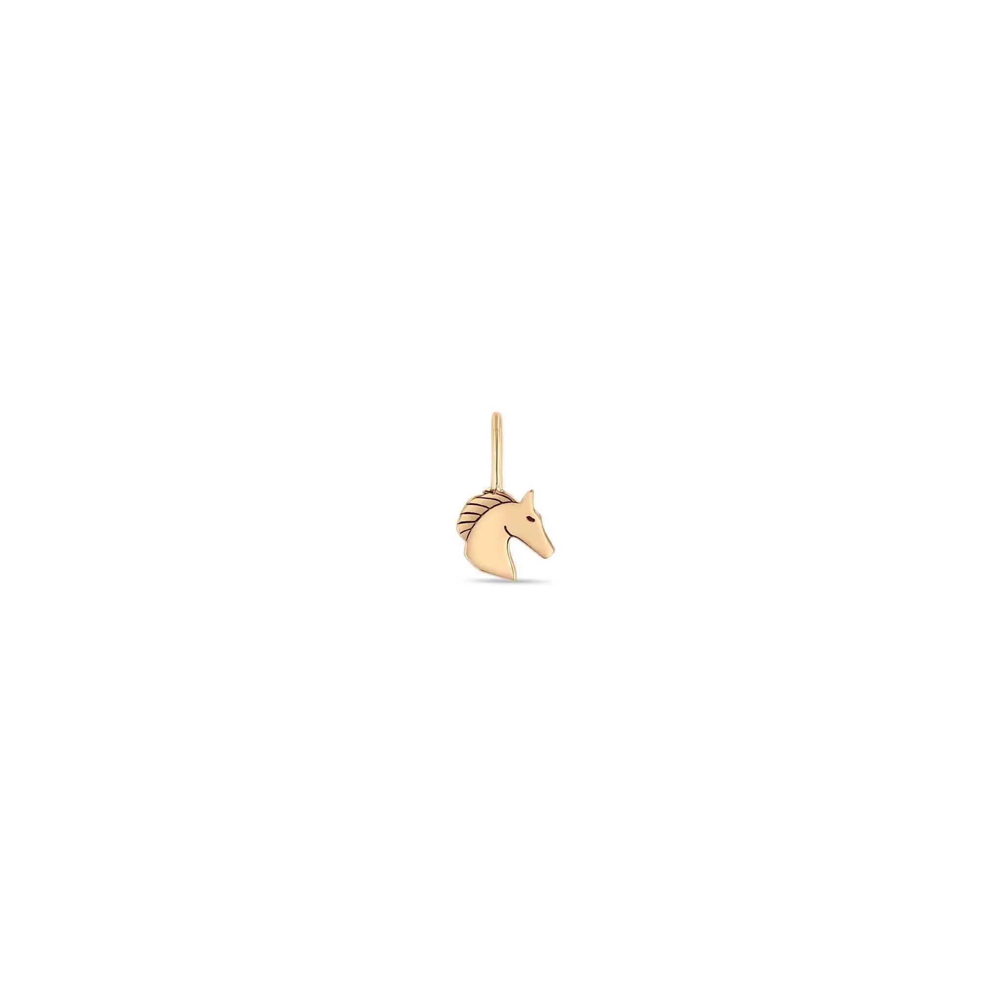 14k Single Midi Bitty Horse Charm sold by Zoe Chicco product image thumbnail 2
