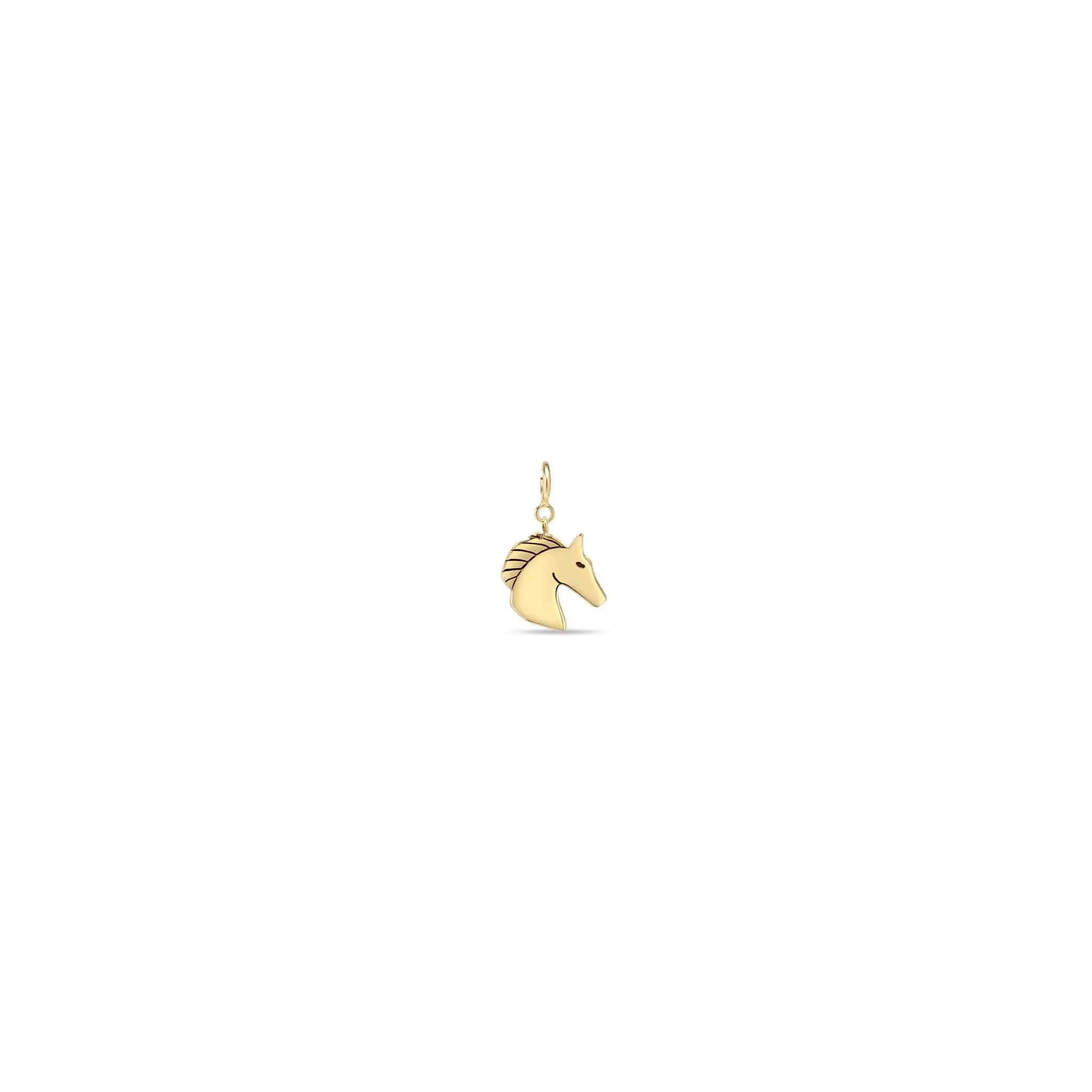 14k Single Midi Bitty Horse Charm sold by Zoe Chicco product image thumbnail 4