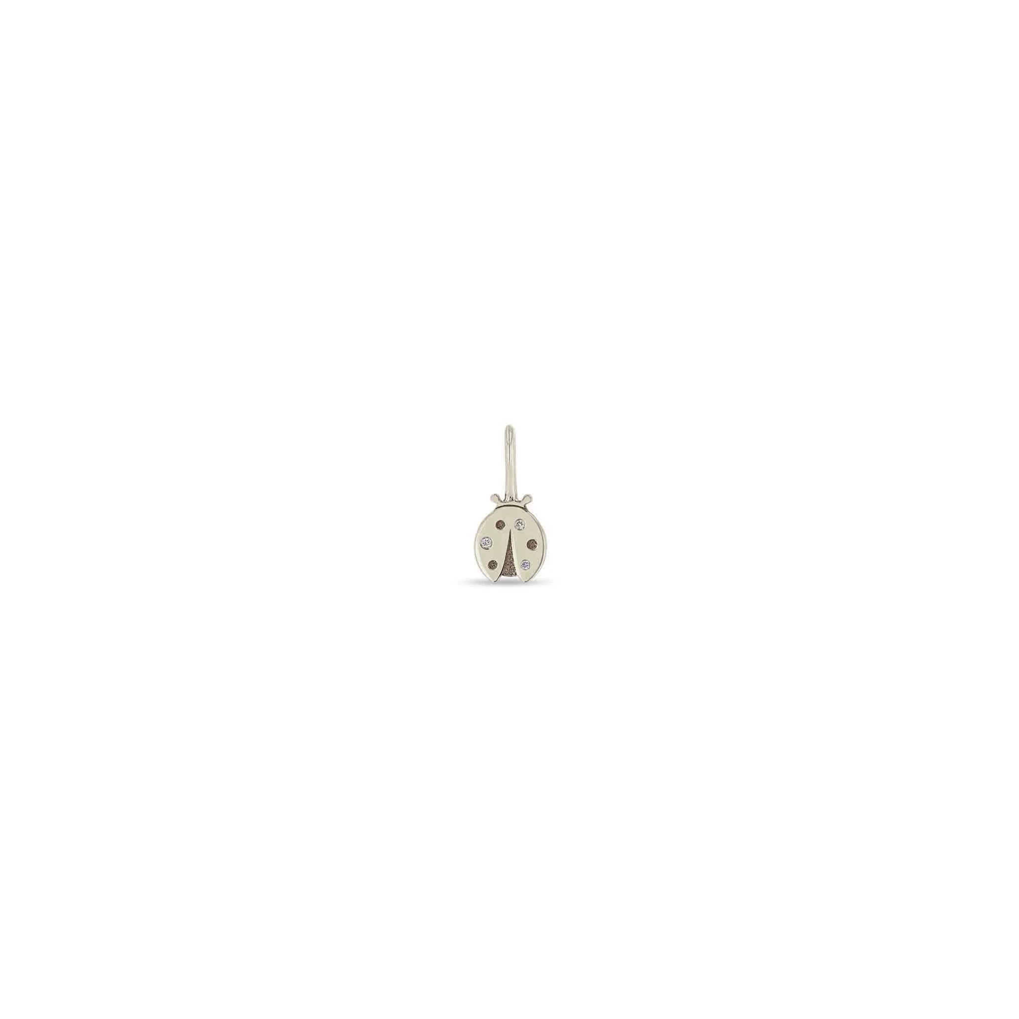14k Single Midi Bitty Diamond Ladybug Charm sold by Zoe Chicco product image thumbnail 4