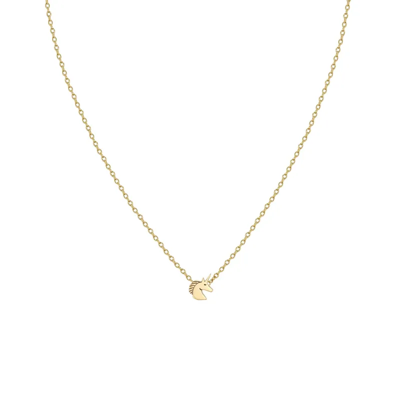 14k Itty Bitty Unicorn Necklace sold by Zoe Chicco