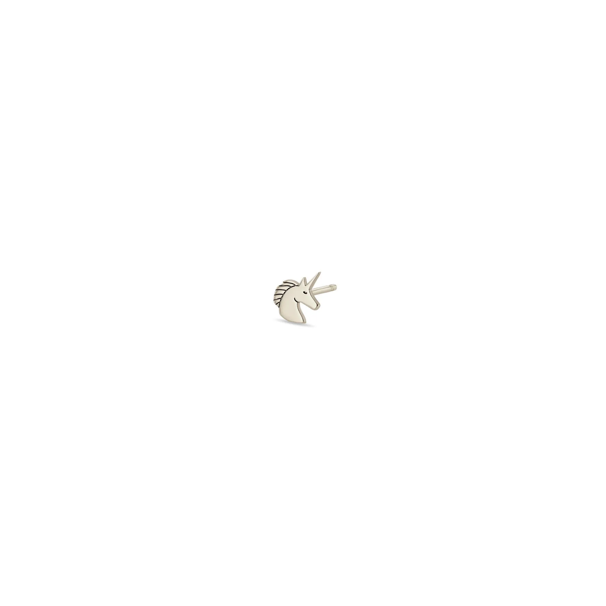 14k Itty Bitty Unicorn Stud sold by Zoe Chicco product image thumbnail 3