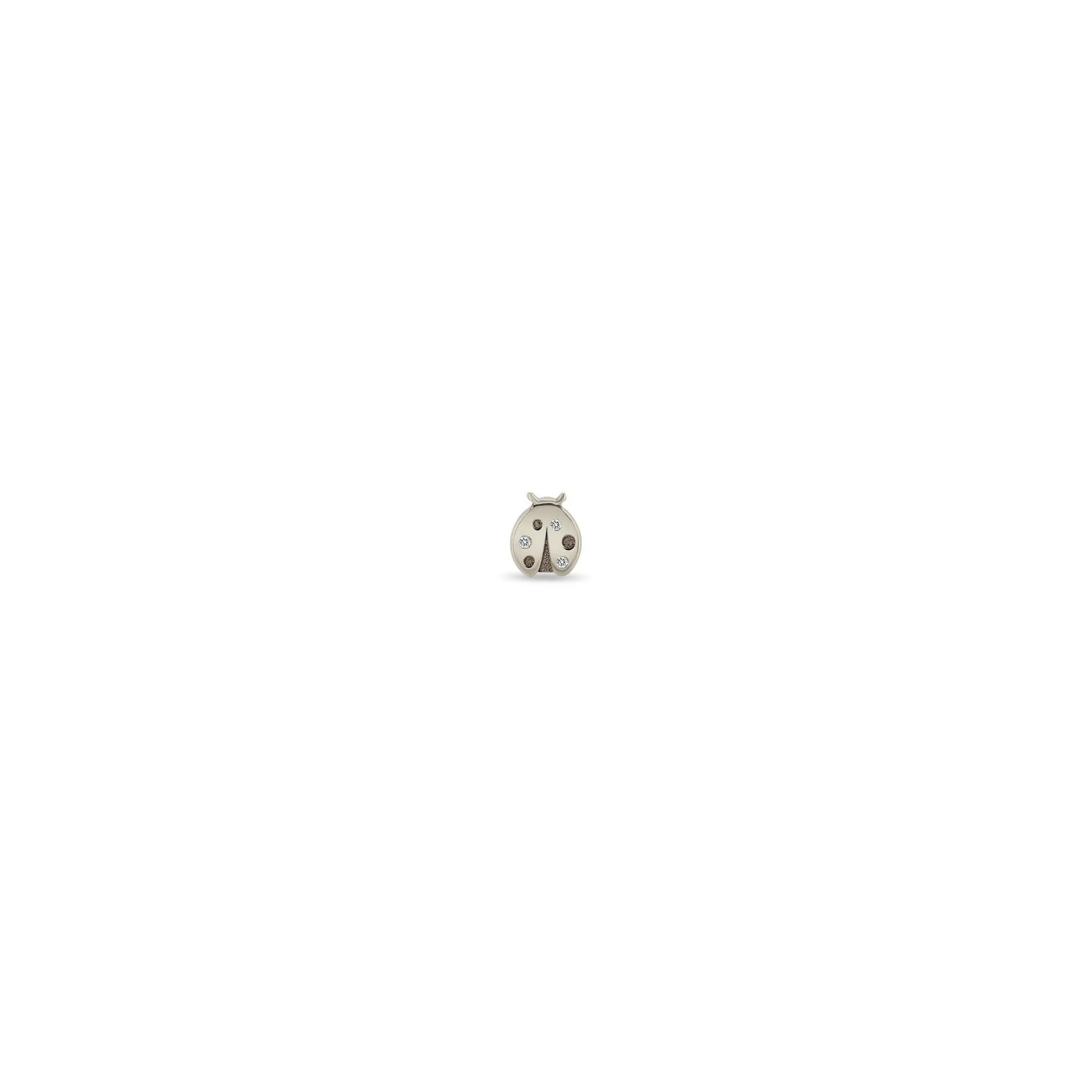 14k Itty Bitty Diamond Ladybug Stud sold by Zoe Chicco product image thumbnail 4