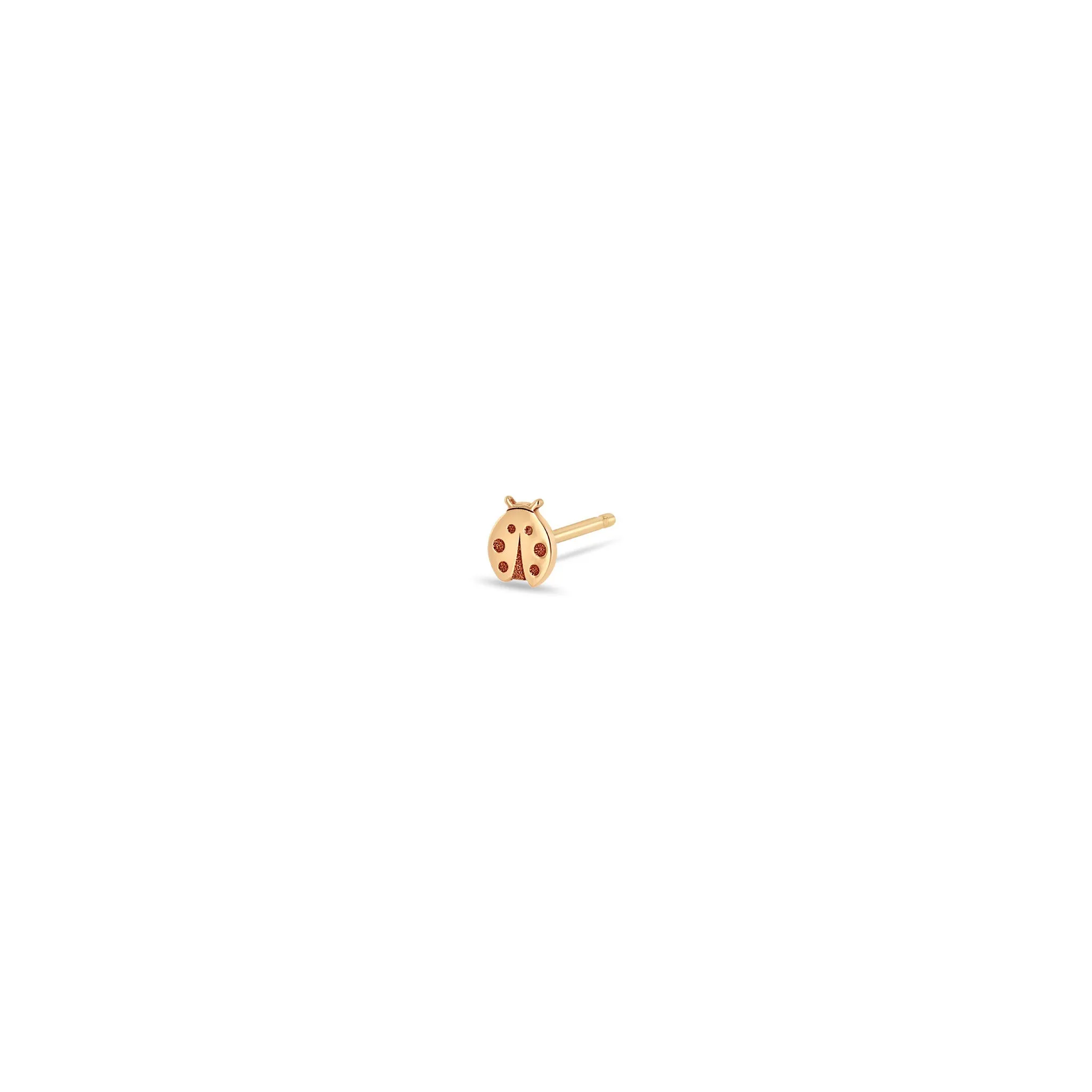14k Itty Bitty Ladybug Stud sold by Zoe Chicco product image thumbnail 2