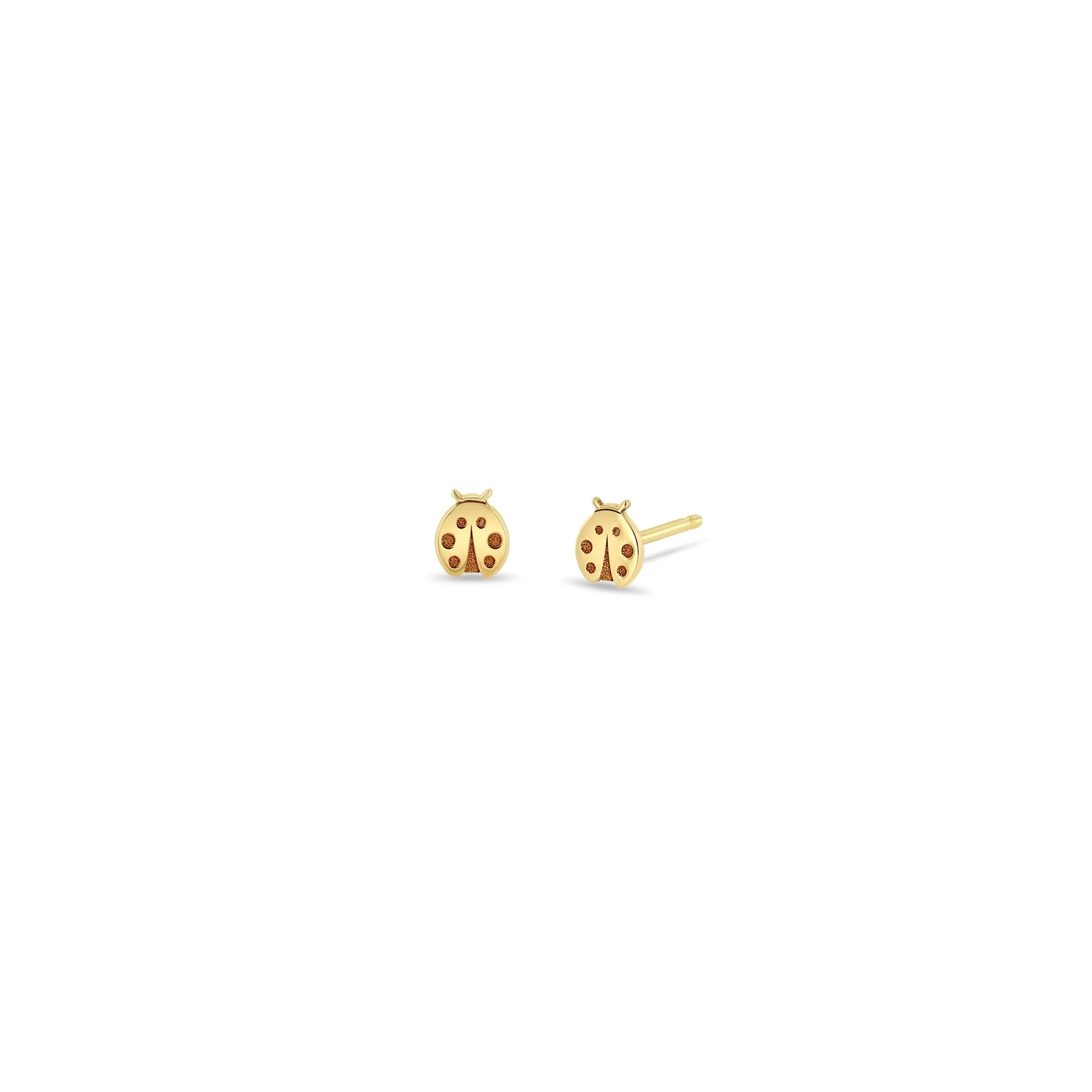 14k Itty Bitty Ladybug Stud sold by Zoe Chicco product image thumbnail 4