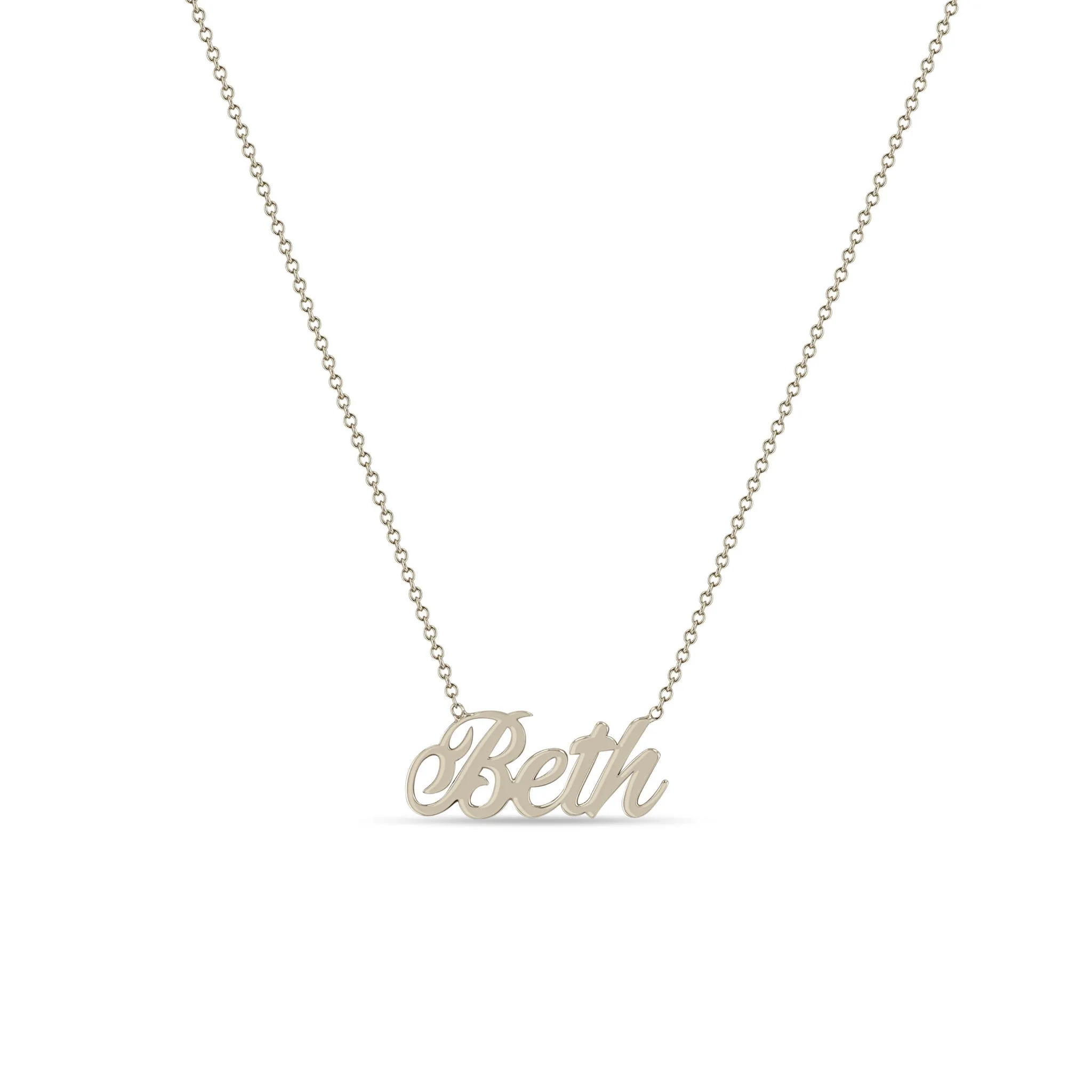 14k Gold Script Letter Custom Name Necklace sold by Zoe Chicco product image thumbnail 5